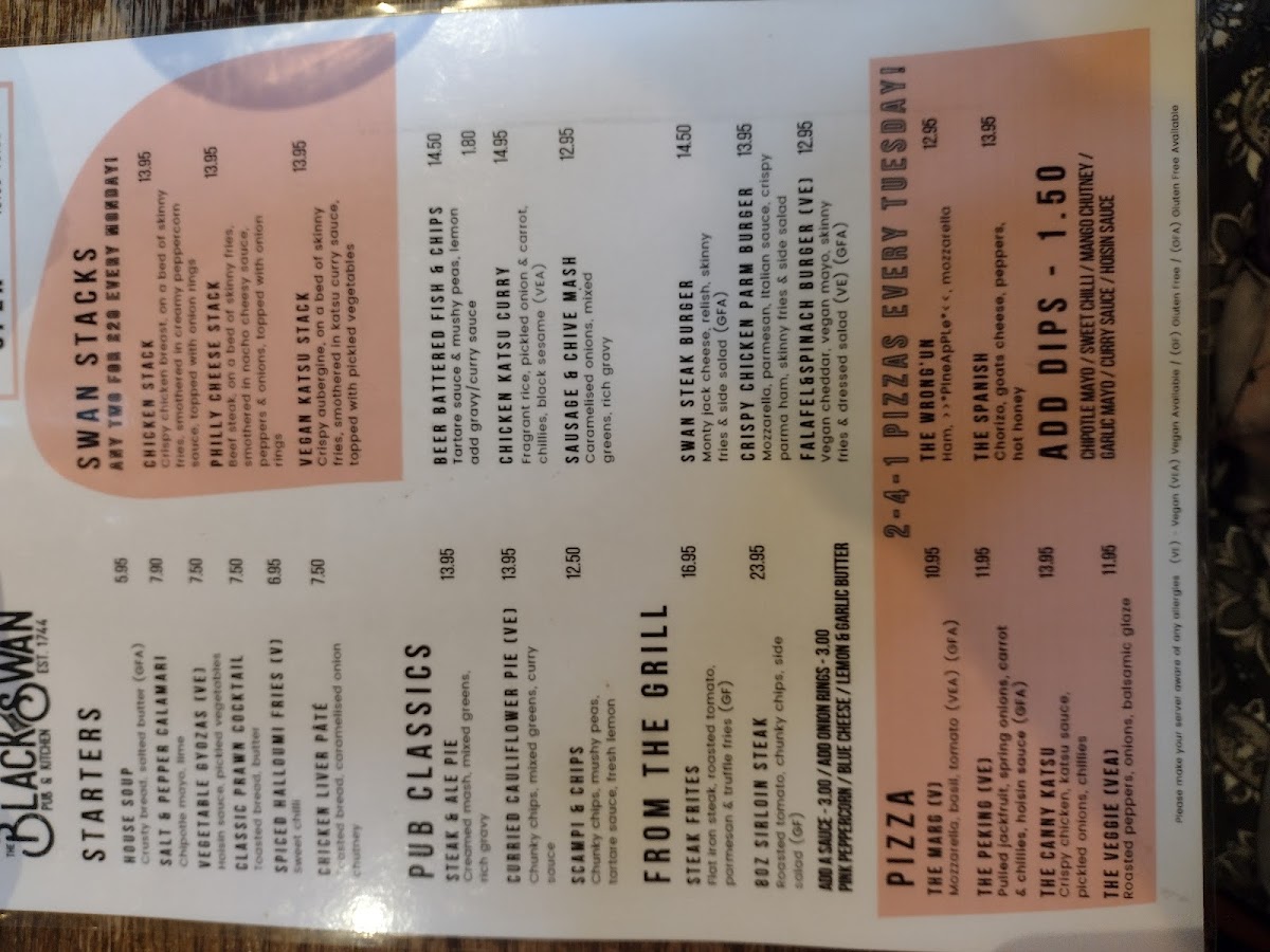 Black Swan Alnwick Menu - Image 6